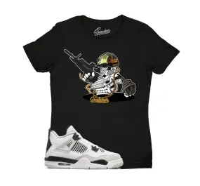 Womens Military Black 4 Shirt - Fly Kicks - Black