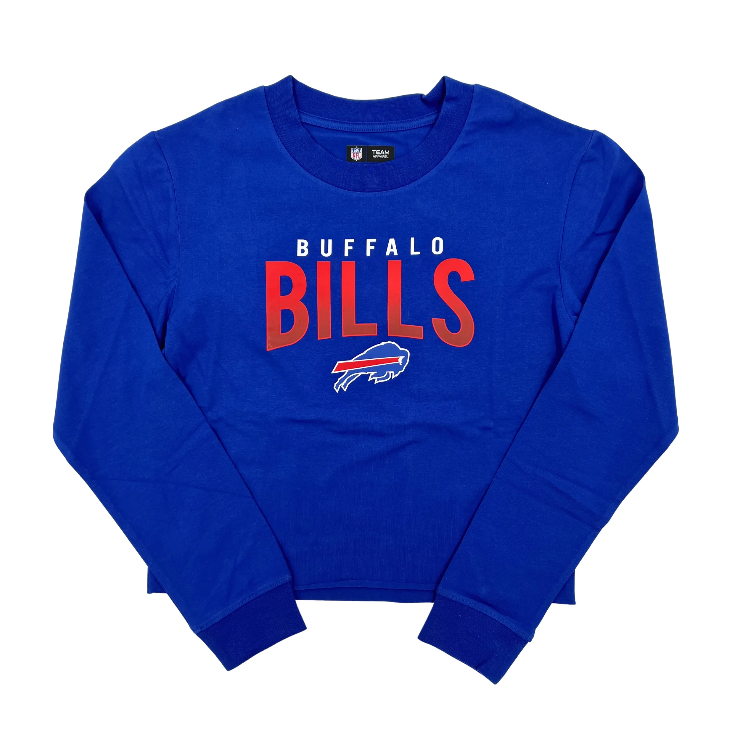 Women's New Era Buffalo Bills Royal Cropped Activewear Long Sleeve Shirt