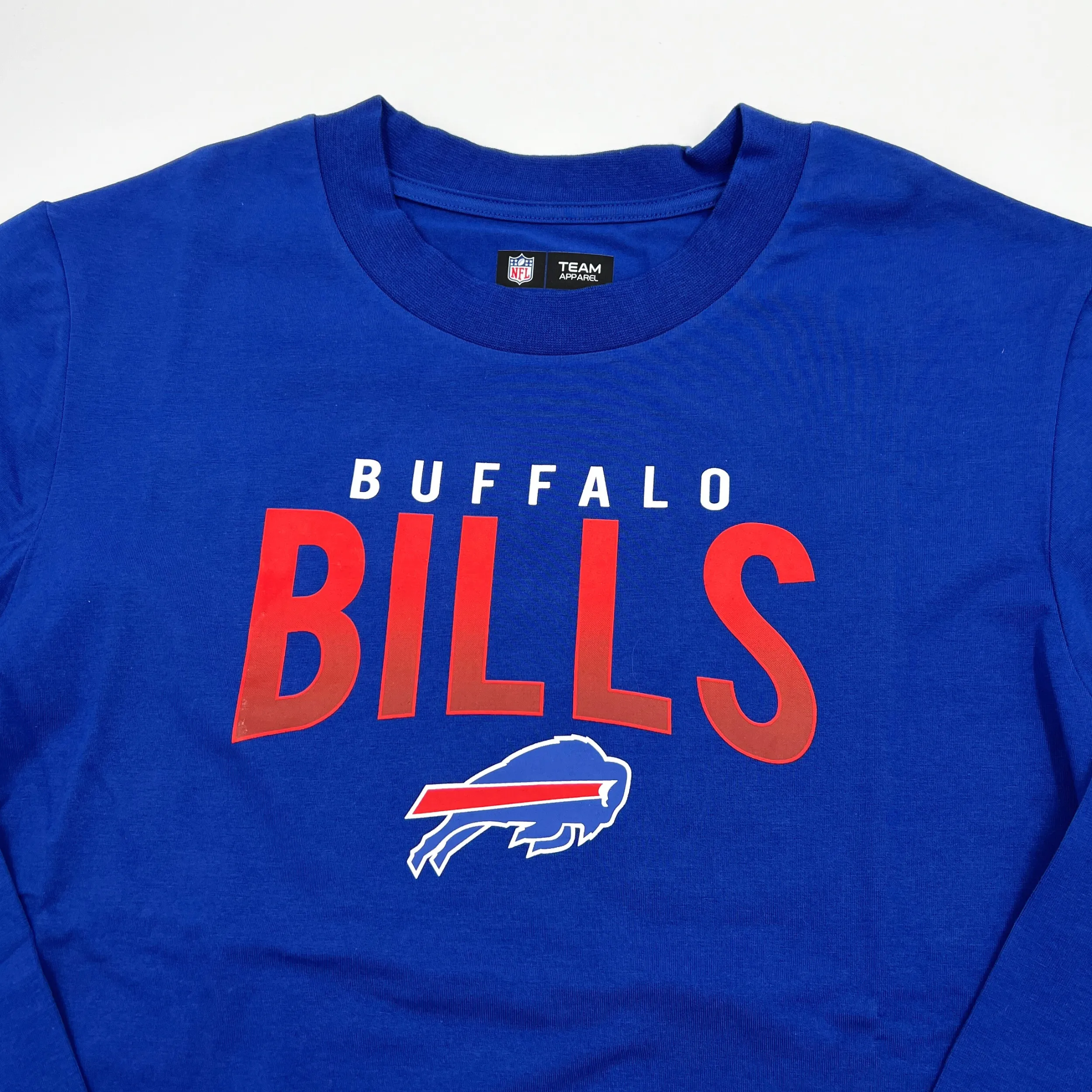 Women's New Era Buffalo Bills Royal Cropped Activewear Long Sleeve Shirt