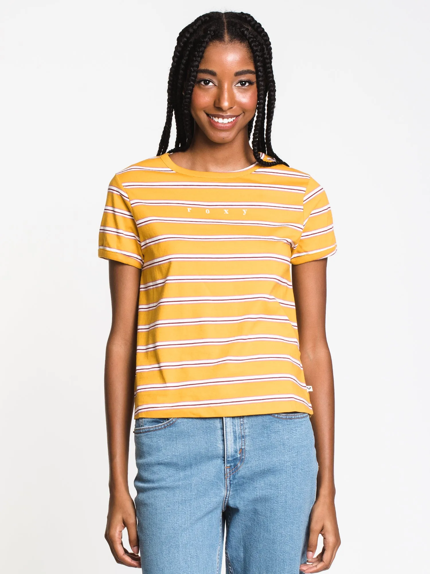 WOMENS SALTED FEELING SHORT SLEEVE TEE - YEL - CLEARANCE