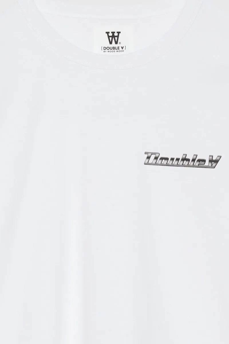 Wood Wood Mel Chrome Baseline LS T-Shirt White