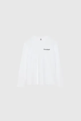 Wood Wood Mel Chrome Baseline LS T-Shirt White